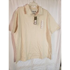 Mens Goodfellow And Co Button Up Polo Shirt Ivory Size XXL